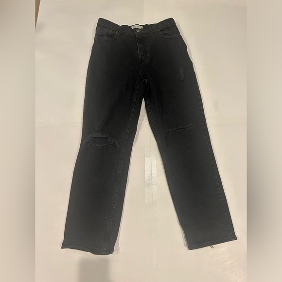 Abercrombie & Fitch 90s Straight Ultra High Rise Jeans Women’s 29 Short Black - Picture 1 of 14